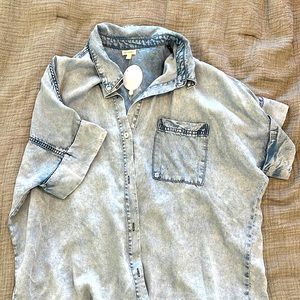 Vici denim shirt sleeved top